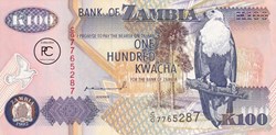 1992 Pick38a 100 ZK - Kwacha zambien Unc