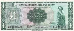 1 Guaraní Banco Central del Paraguay L. 25.03.1952 (1963) Unc Pick 193a(2)
