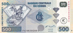 2002 Pick96a 500 FC - Franc congolais Unc (1)