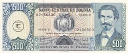 1981 Pick166a 500 b$ - Peso bolivien Unc