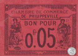 142-12- 7/10/1915 Philippeville 5cts rouge