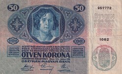 1914 Pick 15  50 Kronen  TTB  surcharge rouge rare