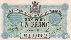 140-4- 1/5/1915 Constantine 1 Franc Cdc Séries B