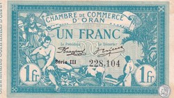 141-8-10/11/1915 Oran 1 Franc Série III Cdc