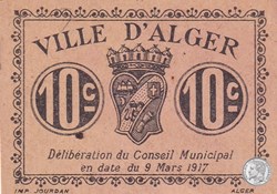 Ville d'Alger- 9/3/1917 10 Centimes Beige (8)