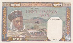 1945 Pick 85 100 Franc algérien 481 Unc
