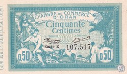 141-1-12/5/1915 Oran 50 Cts - Série E- Cdc
