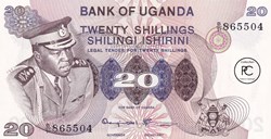1973 Pick7c 20 Sh - Shilling ougandais Unc