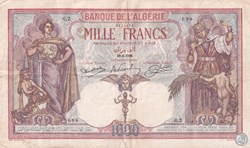 1926 Pick83 1 000 Franc algérien TB