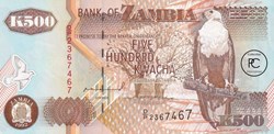 1992 Pick39a 500 ZK - Kwacha zambien Unc