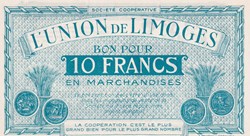 10 Francs Union de Limoges Unc