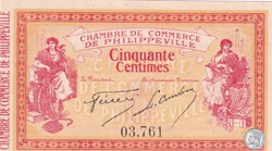 142-1- 10/11/1914 Philippeville 50 Centimes Cdc