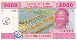 2002 Pick108 Ta 2 000 FCFA - Franc CFA centrafricain Unc
