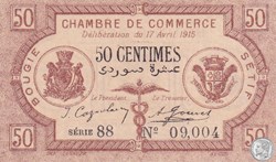 139-1- 17/4/1915 Bougie Sétif 50 cts Cdc Séries 88