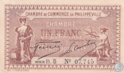 142-9- 29/12/1917 Philippeville 1 Franc Cdc Série B5