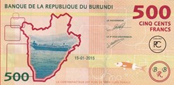 2015 Pick50a 500 FBu - Franc burundais Unc
