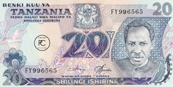 1978  Pick7c  20 TSh - Shilling tanzanien  Unc