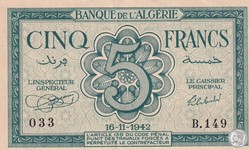 1942 Pick91 5 Franc algérien Spl (4)