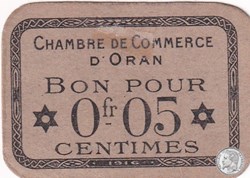 141-50-1916 Oran 5 Cts Cdc