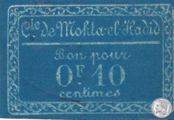 BENI - SAF -2 - Compagnie de Mokta - El- hadid 0,10 Cts Bleu 1916