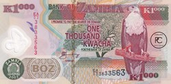 2003 Pick40c 1 000 ZK - Kwacha zambien Unc