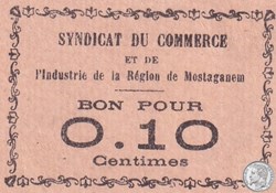 MOSTAGANEM 8 1916 10 Centimes