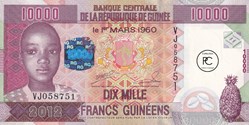 2012 Pick46 10 000 GFr - Franc guinéen Unc