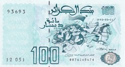 1992 Pick137b 100 د.ج - Dinar algérien Unc Radar (10)