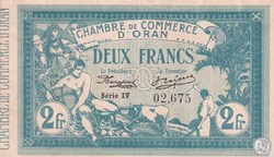 141.14 -10/11/1915 Oran 2 Francs Série IV Cdc