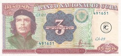 1995 Pick113   3 $MN - Peso cubain  Unc