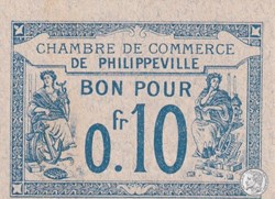 142-13- 7/10/1915  Philippeville 10cts Bleu
