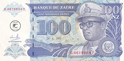 1993  Pick58a   100 NZ - Nouveau zaïre zaïrois Unc