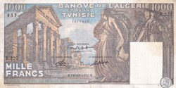 1950 Pick 29a 1000 francs Temple romain Type 1950