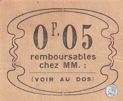1914-1920 // ALGERIE // VILLE DE CONSTANTINE // DESSENS-GRANDS MAGASINS DU GLOBE // 5 Centimes