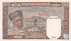 1942 Pick88 834 100 Franc algérien Unc