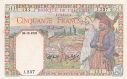 1939 Pick84 434 50 Franc algérien Unc