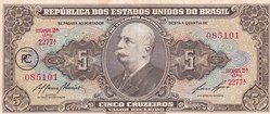 1953 Pick158e 5 Cruzeiro brésilien Spl