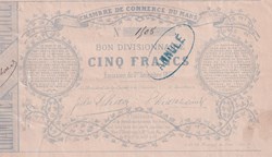 Cinq francs chambre de commerce du mans