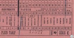 Ticket tramway d'Alger début XXe "Tramways / Chemins de Fer sur routes d'Algérie BYRRH
