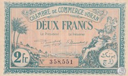 141-29 - 25/3/1921 Oran 2 Francs Cdc