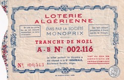 Loterie Algérienne Tranche de Noel sans date