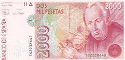 1992 Pick 162 2.000 Pesetas Banco de España Unc
