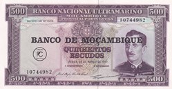 1967  Pick110a.2  500 Escudo mozambicains  Unc