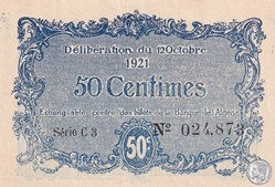 140-33- 12/10/1921 Constantine 50 Centimes Cdc Séries C3