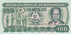 1989  Pick130c  100 MTn - Metical mozambicain  Unc