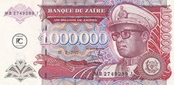 1993  Pick45b.1  1 000 000 Ƶ - Zaïre zairéen Unc
