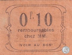 1914-1920 // ALGERIE // VILLE DE CONSTANTINE // DESSENS-GRANDS MAGASINS DU GLOBE // 10 Centimes