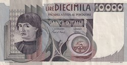 10.000 Lire  Banca d'Italia   1976 TTB Pick 106a