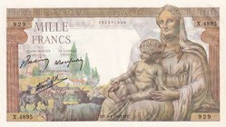 1000 Francs Déesse Demeter 8-4-1943 Neuf