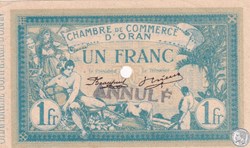 141-10-10/11/1915 Oran 1 Franc Série Annuler Cdc